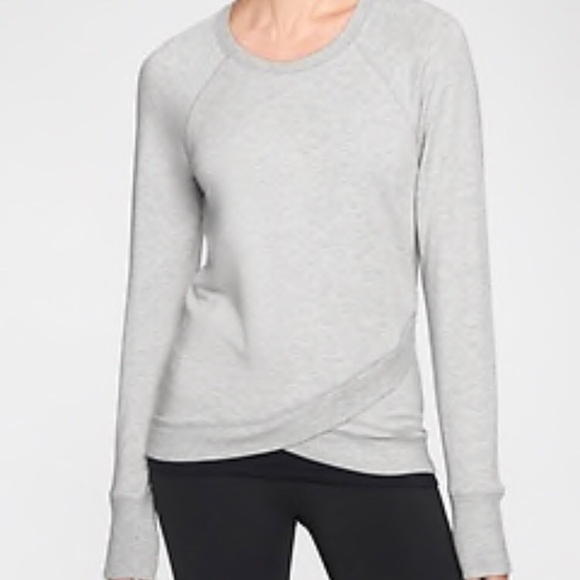 Athleta Tops - Athleta criss cross sweatshirt small grey